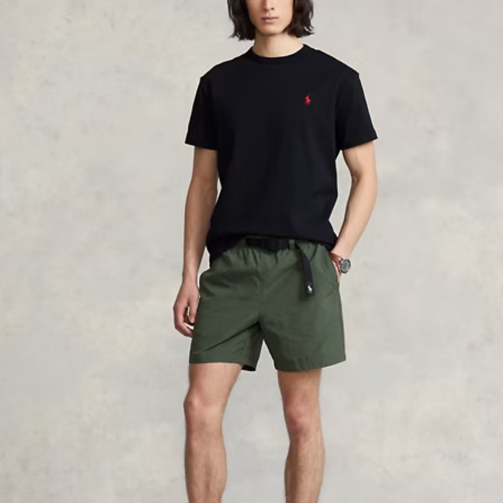 Ralph Lauren Black Tee with Red Emblem